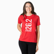 Running Short Sleeve T-Shirt - Chicago 26.2 Vertical