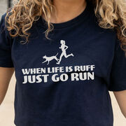 Running Short Sleeve Crop Tee - Life is Ruff
