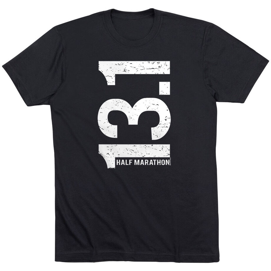 Running Short Sleeve T-Shirt - 13.1 Half Marathon Vertical 
