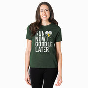 Running Short Sleeve T-Shirt - Run Now Gobble Later (Bold)