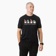 Running Short Sleeve T-Shirt - Runnin' With My Gnomies - Christmas