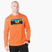 Men's Running Long Sleeve Performance Tee - Happy Hour Runner