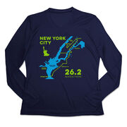 Women's Long Sleeve Tech Tee - New York City Route