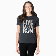 Running Short Sleeve T-Shirt - Live Love Run Silhouette