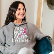 Statement Fleece Hoodie -  Run Now Wine Later (Bold)