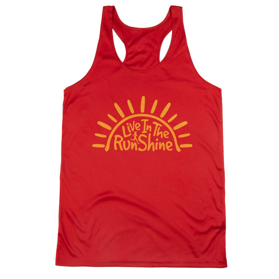 Women's Racerback Performance Tank Top - Live In The RunShine