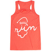Flowy Racerback Tank Top - Santa Run Face