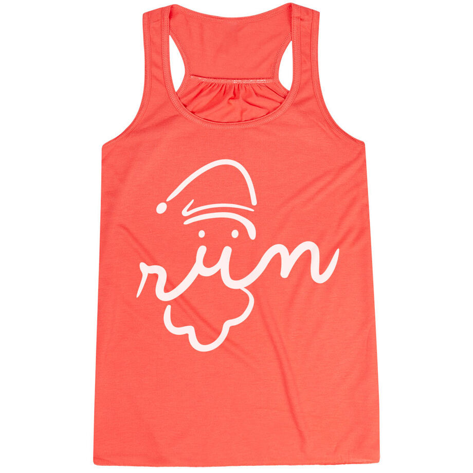 Flowy Racerback Tank Top - Santa Run Face