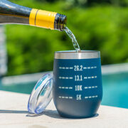 Running Travel Wine Tumbler - Runner's Measurements