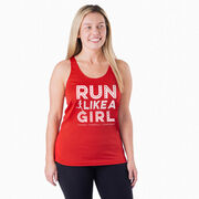 Women's Racerback Performance Tank Top - Run Like A Girl® Road