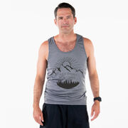 Men's Running Performance Tank Top - Life's Short Run Long (Mountains)