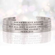 InspireME Cuff Bracelet - Not All Who Wander Are Lost