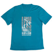 Women's Short Sleeve Tech Tee - A Road Less Traveled - Marathoner