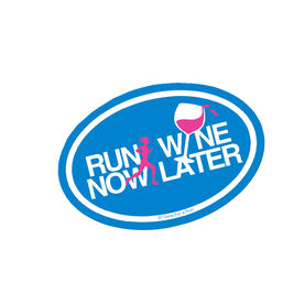 Run Now Wine Later Mini Car Magnet - Fun Size