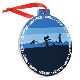 Triathlon Round Ceramic Ornament - Triathlete