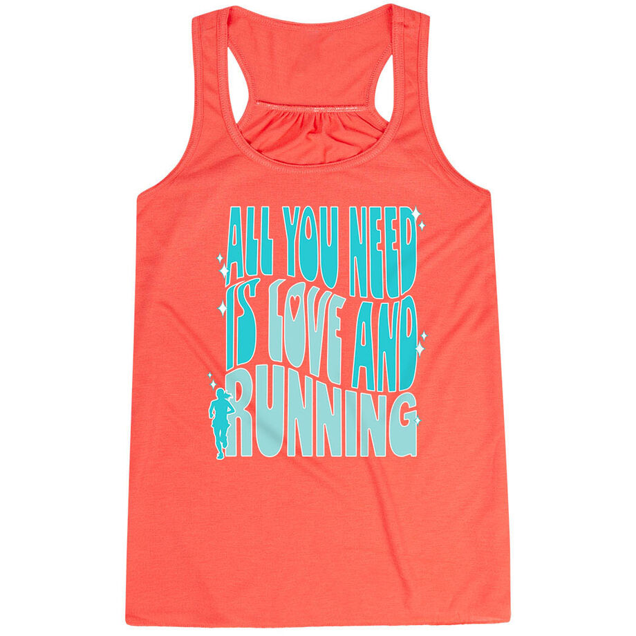 Flowy Racerback Tank Top - All You Need is Love and Running