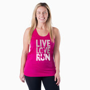 Women's Racerback Performance Tank Top - Live Love Run Silhouette