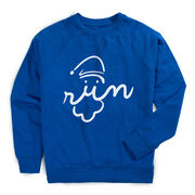 Running Raglan Crew Neck Pullover - Santa Run Face