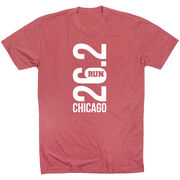 Running Short Sleeve T-Shirt - Chicago 26.2 Vertical