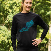 Cross Country Raglan Crew Neck Pullover - Winged Foot Inspirational Words