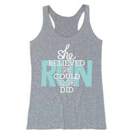 Women's Everyday Tank Top - She Believed She Could So She Did