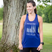 Women's Racerback Performance Tank Top - Because of the Brave