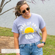 Running Short Sleeve Crop Tee - Wake Up And Run