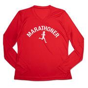 Women's Long Sleeve Tech Tee - Marathoner Girl