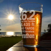 26.2 Math Miles 16 oz Beer Pint Glass