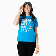 Running Short Sleeve T-Shirt - Run Now Gobble Later (Bold)