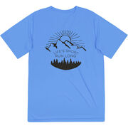 Men's Running Short Sleeve Tech Tee - Life's Short Run Long (Mountains)