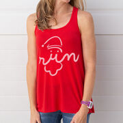 Flowy Racerback Tank Top - Santa Run Face