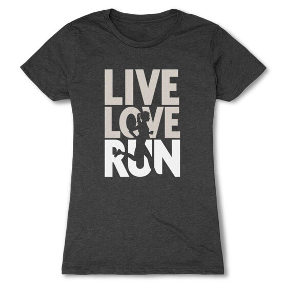 Women's Everyday Runners Tee - Live Love Run Silhouette | Gone For a Run