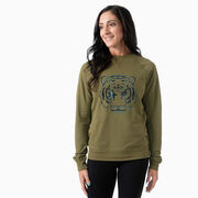 Running Raglan Crew Neck Pullover - Eye Of The Tiger