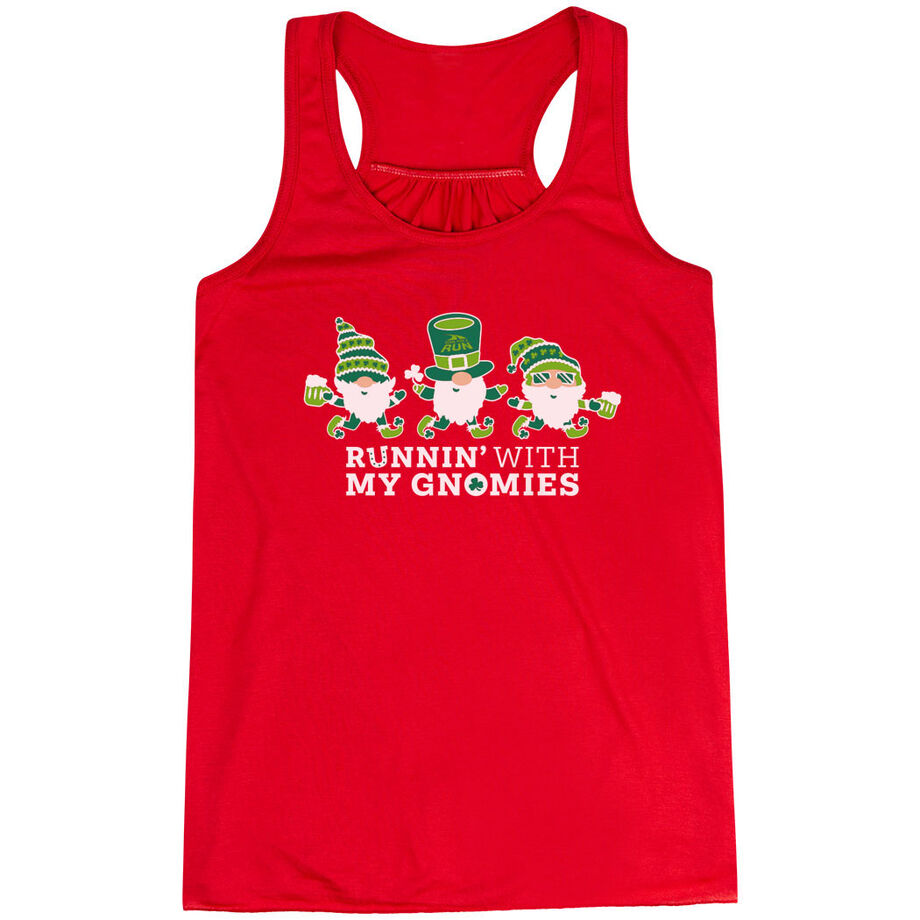Flowy Racerback Tank Top - Runnin' With My Gnomies&reg; - Lucky