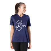 Women's Short Sleeve Tech Tee - Santa Run Face