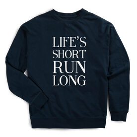 Running Raglan Crew Neck Sweatshirt - Life's Long Run Long (Text)