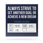 Running Canvas Print Wall Art - Personal Records - Dry Erase