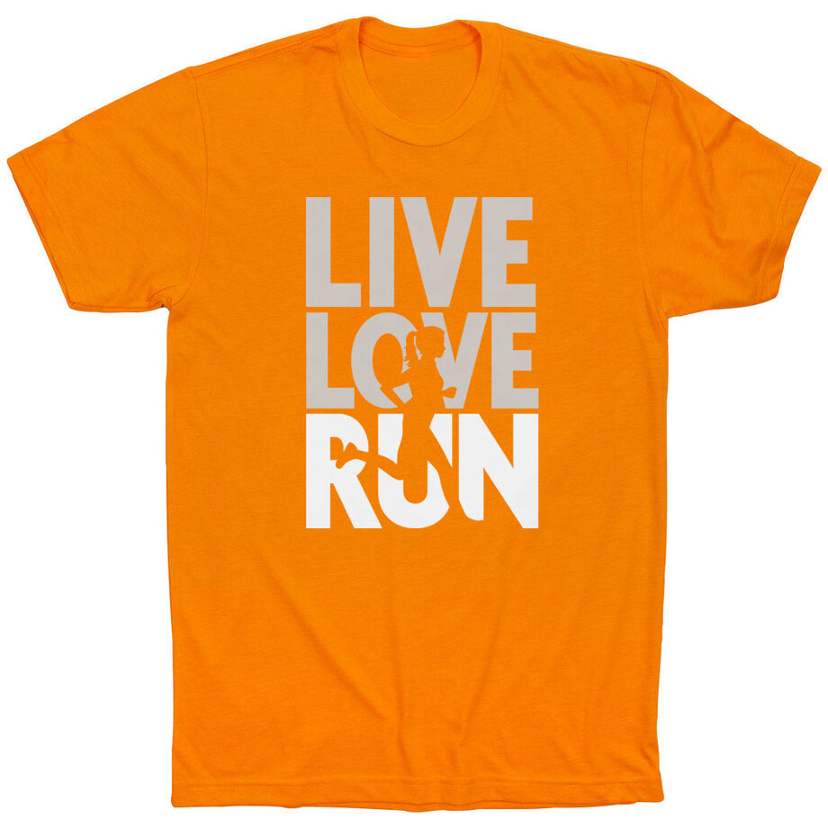 Running Short Sleeve T-Shirt - Live Love Run Silhouette