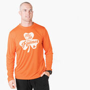Men's Long Sleeve Performance Tee - Kiss A Lucky Runner