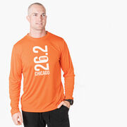 Men's Running Long Sleeve Tech Tee - Chicago 26.2 Vertical