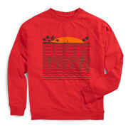 Running Raglan Crew Neck Pullover - Chasing Sunsets