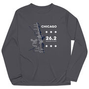 Men's Running Long Sleeve Performance Tee - Chicago Route