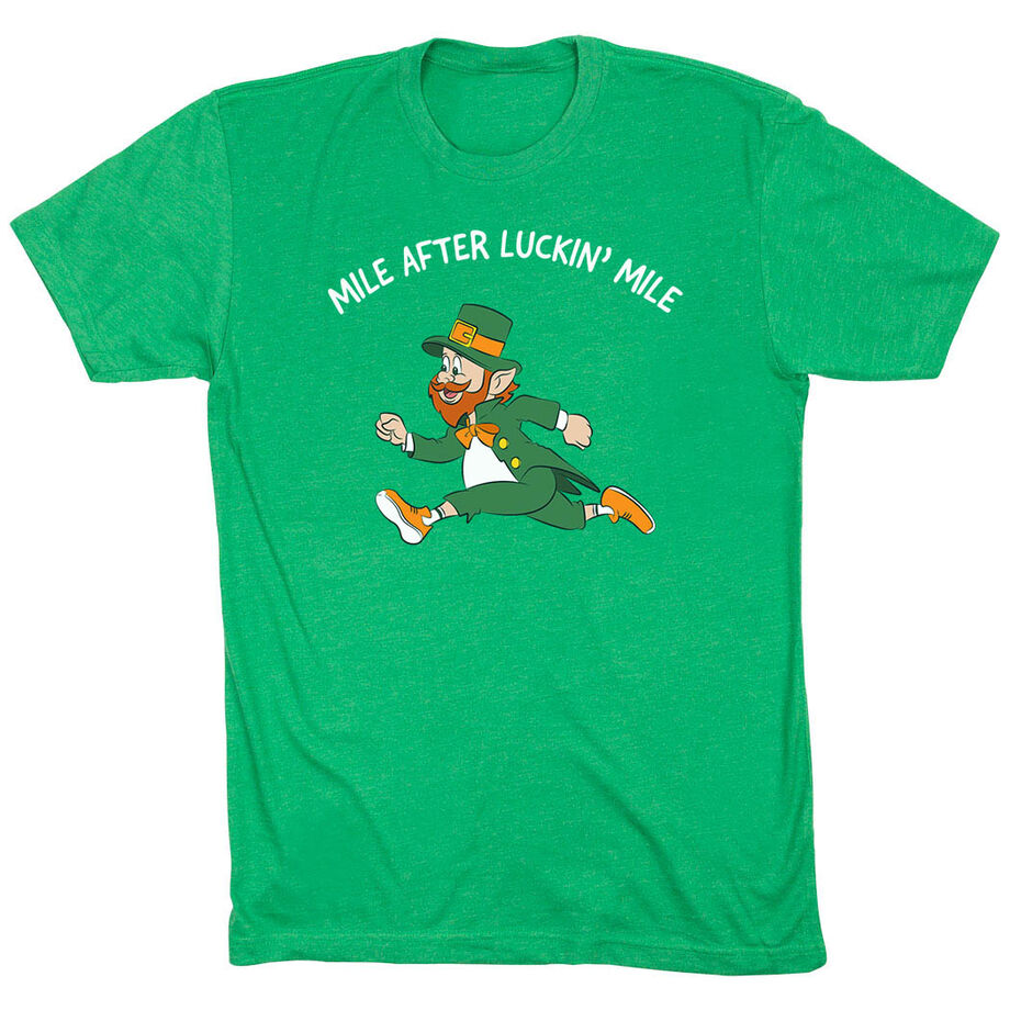 Running Short Sleeve T-Shirt - Mile After Luckin Mile