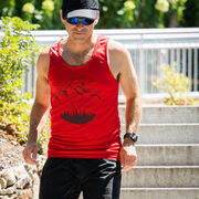 Men's Running Performance Tank Top - Life's Short Run Long (Mountains)