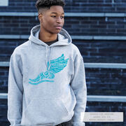 Cross Country Hooded Sweatshirt - Winged Foot Inspirational Words