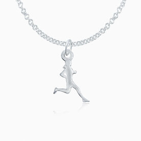 Sterling Silver Runner Girl Necklace
