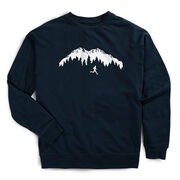 Running Raglan Crew Neck Pullover - Trail Runner in the Mountains