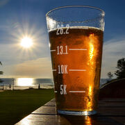 16 oz Beer Pint Glass Runner's Measurements