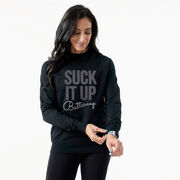 Running Raglan Crew Neck Pullover - Suck It Up Buttercup